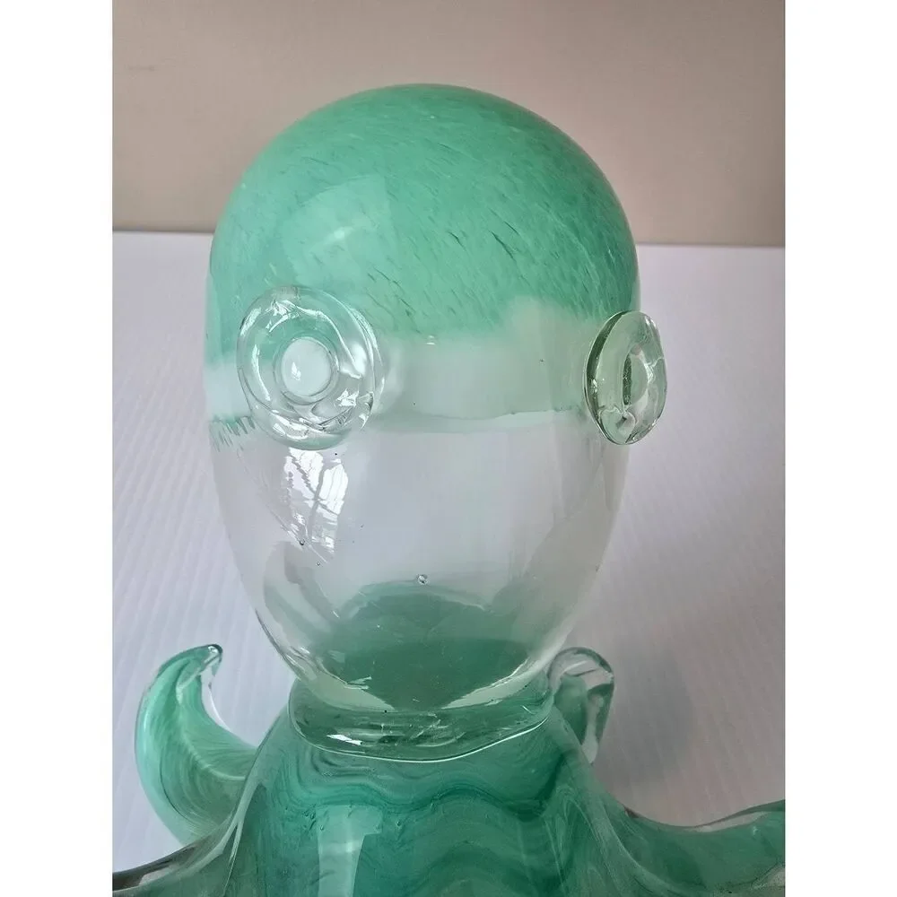 Blown Glass Octopus Green/Clear